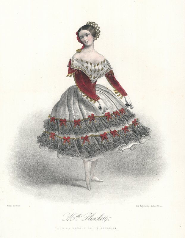 Belgian Ballet Dancer Adeline Plunkett in La Manola de la Favorite, c1860 by Marie Alexandre (after) Alophe