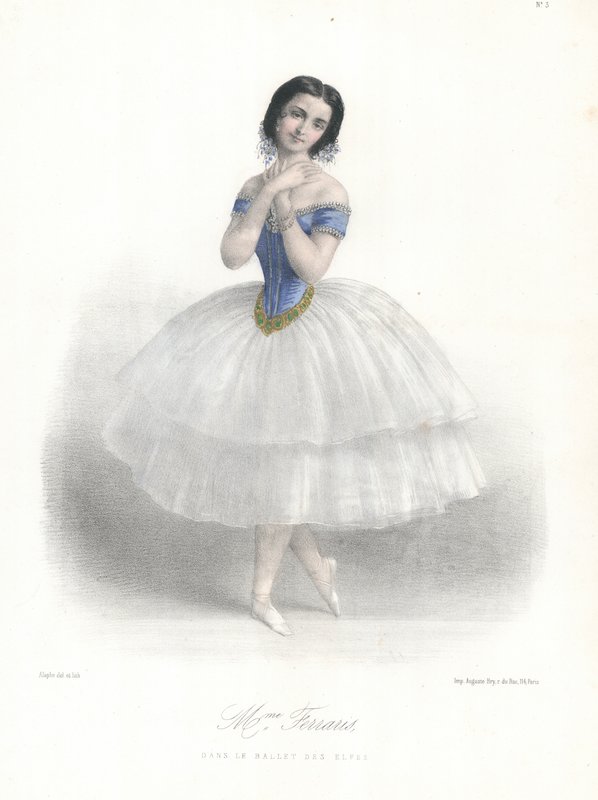Italian ballet dancer Amalia Ferraris in the Ballet des Elfes at the Paris Opera, c1860 by Marie Alexandre (after) Alophe