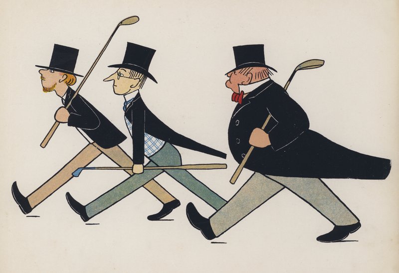 Wonderful England: Golfers Leaving Work by Mary Francis Ames