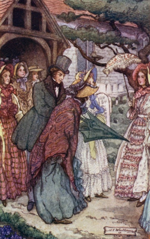 Illustration for Cranford by Mrs Gaskell by Mary V. Wheelhouse