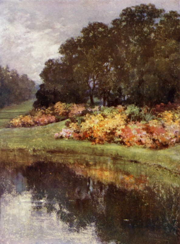 Scottish Gardens: Castle Kennedy (colour litho) by Mary Georgina Wade Wilson
