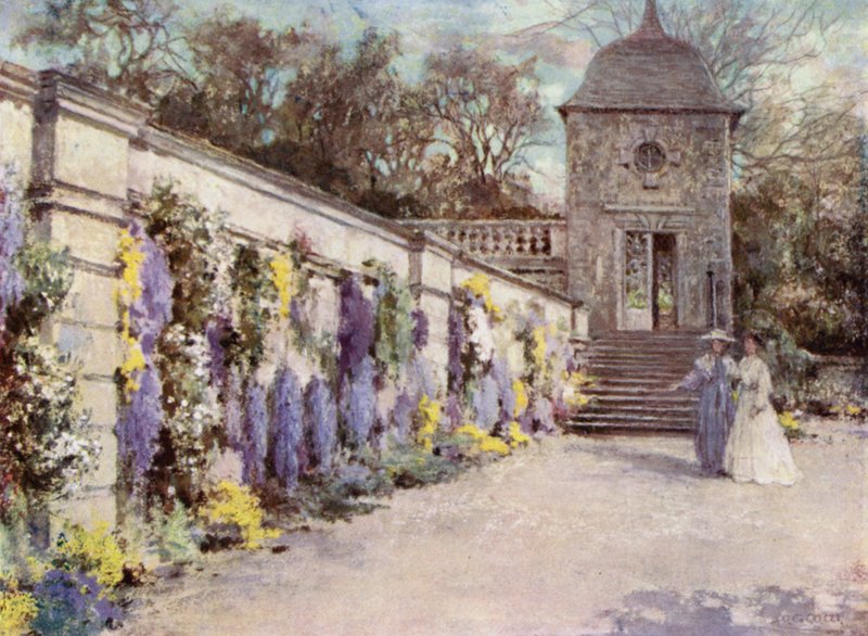 Scottish Gardens: Pollok (colour litho) by Mary Georgina Wade Wilson