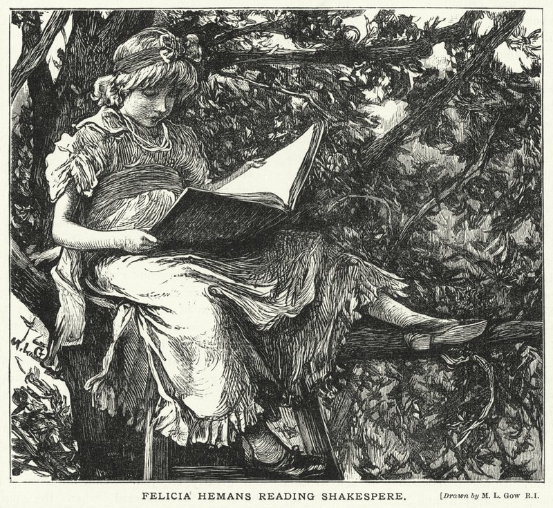 Felicia Hemans Reading Shakespeare by Mary L. Gow