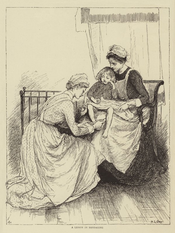 Illustration for The Story of a Nurse, by Honnor Morten by Mary L. Gow