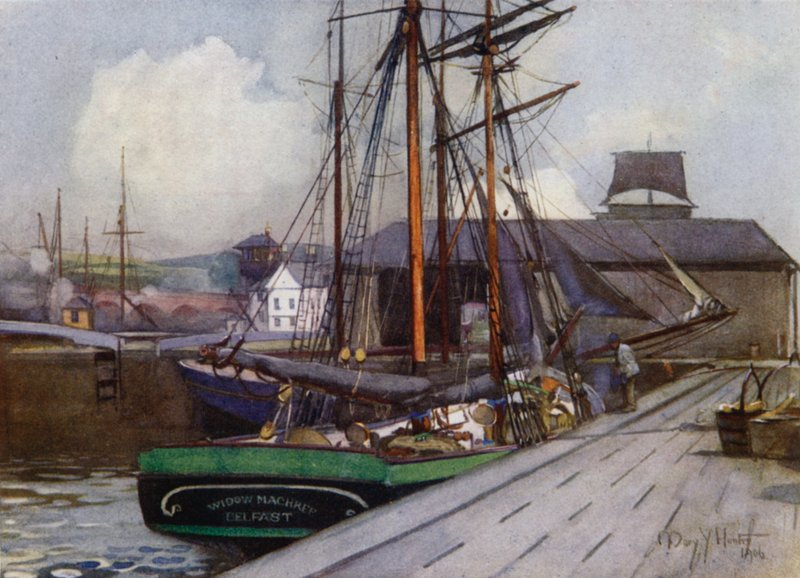 Entrance to Clyde and Forth Canal, Bowling by Mary Young Hunter