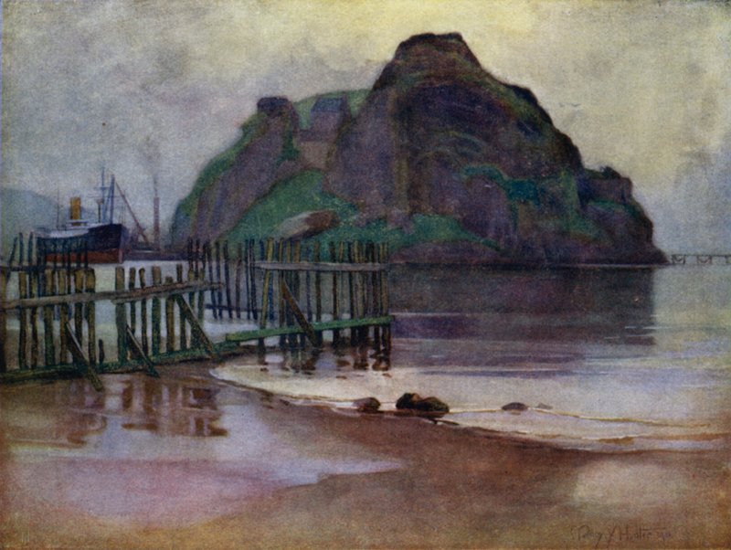 Low Tide at Daybreak, Dumbarton Rock by Mary Young Hunter