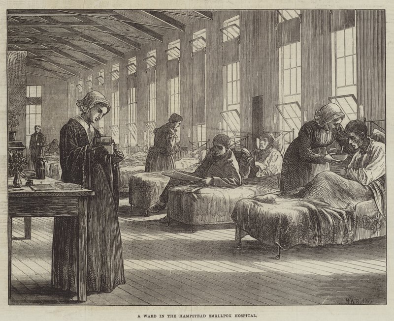 A Ward in the Hampstead Smallpox Hospital by Matthew White Ridley