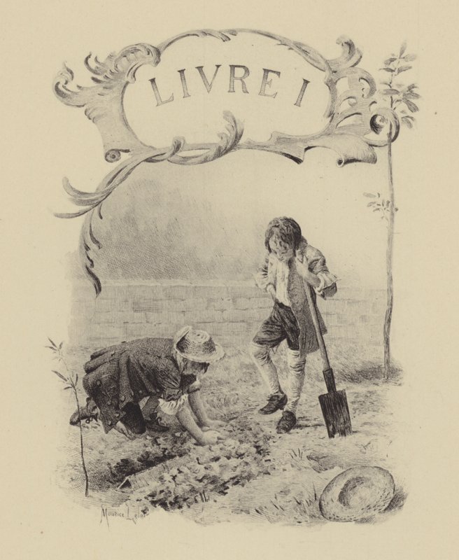 Illustration for Book I of Les Confessions de Jean-Jacques Rousseau by Maurice Leloir