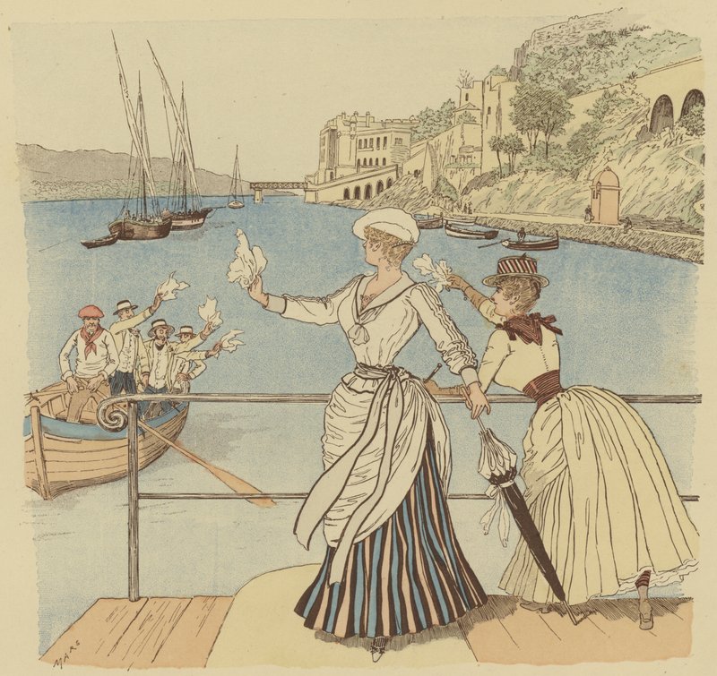 Monte Carlo, Saying Farewell to the Fishermen by Maurice Charles Mathieu Bonvoisin