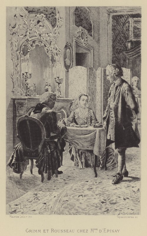 Grimm and Rousseau at the home of Madame d