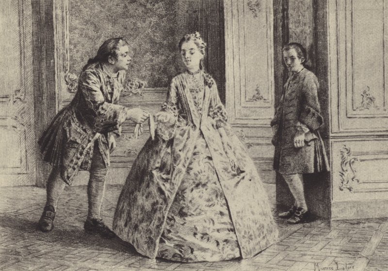 Illustration for Book III of Les Confessions de Jean-Jacques Rousseau by Maurice Leloir
