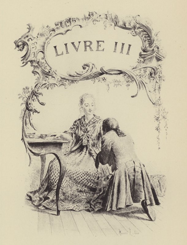 Illustration for Book III of Les Confessions de Jean-Jacques Rousseau by Maurice Leloir