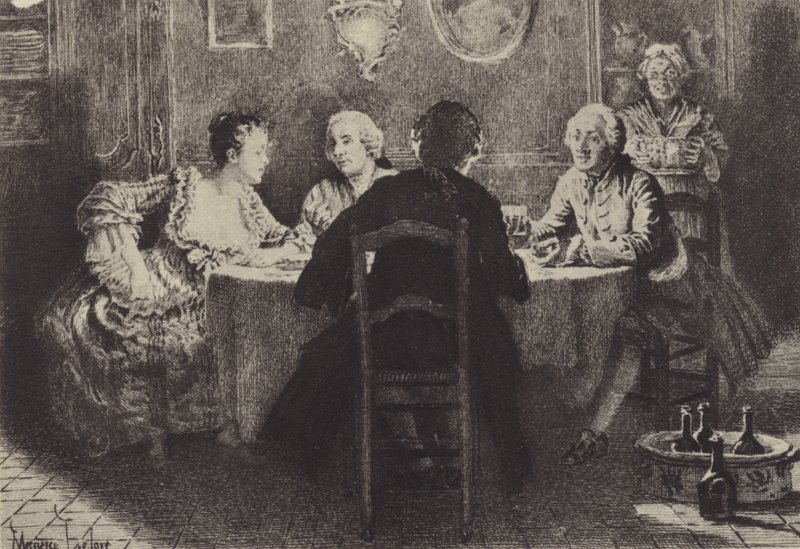 Illustration for Book VIII of Les Confessions de Jean-Jacques Rousseau by Maurice Leloir