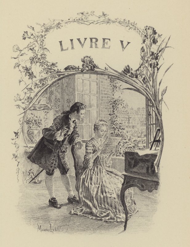 Illustration for Book V of Les Confessions de Jean-Jacques Rousseau by Maurice Leloir