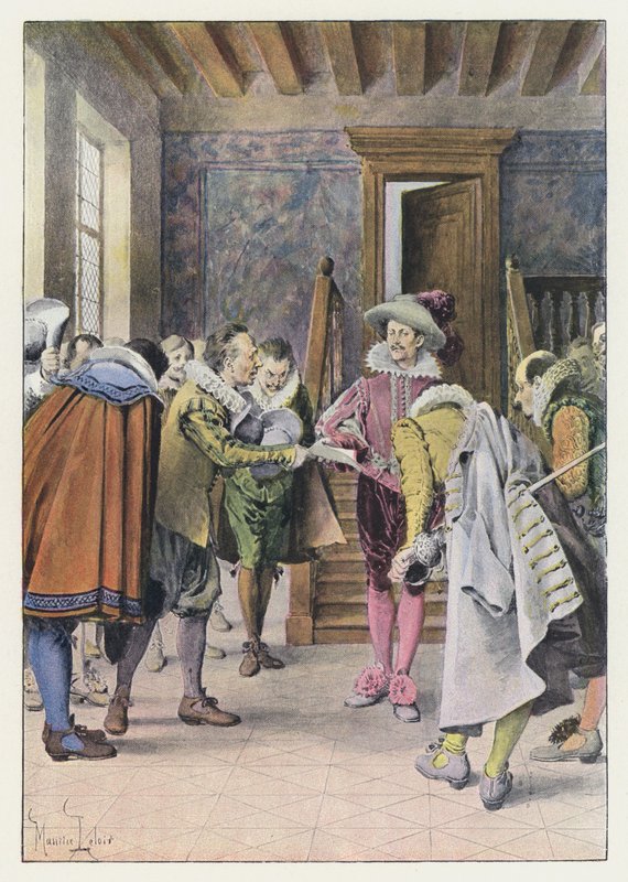 Illustration for Gil Blas (color lithograph) by Maurice Leloir