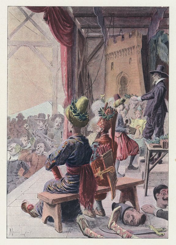Illustration for Gil Blas (color litho) by Maurice Leloir