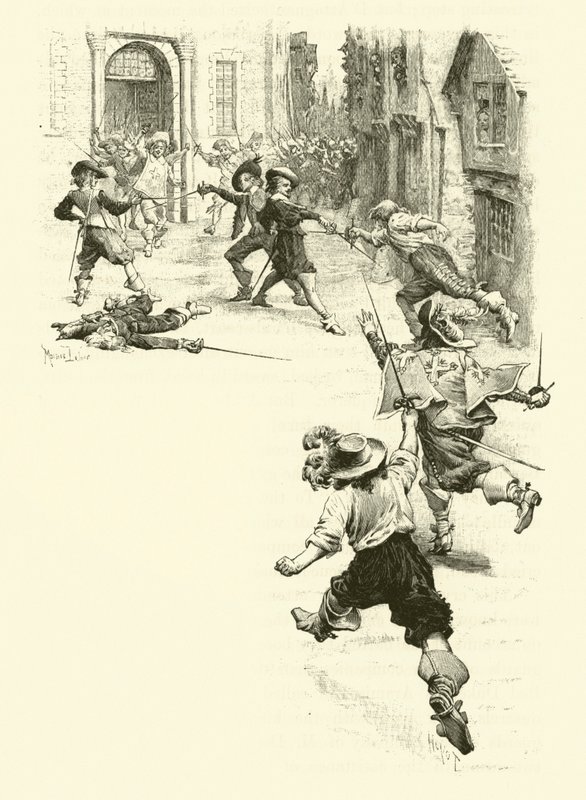 Illustration for The Three Musketeers by Maurice Leloir