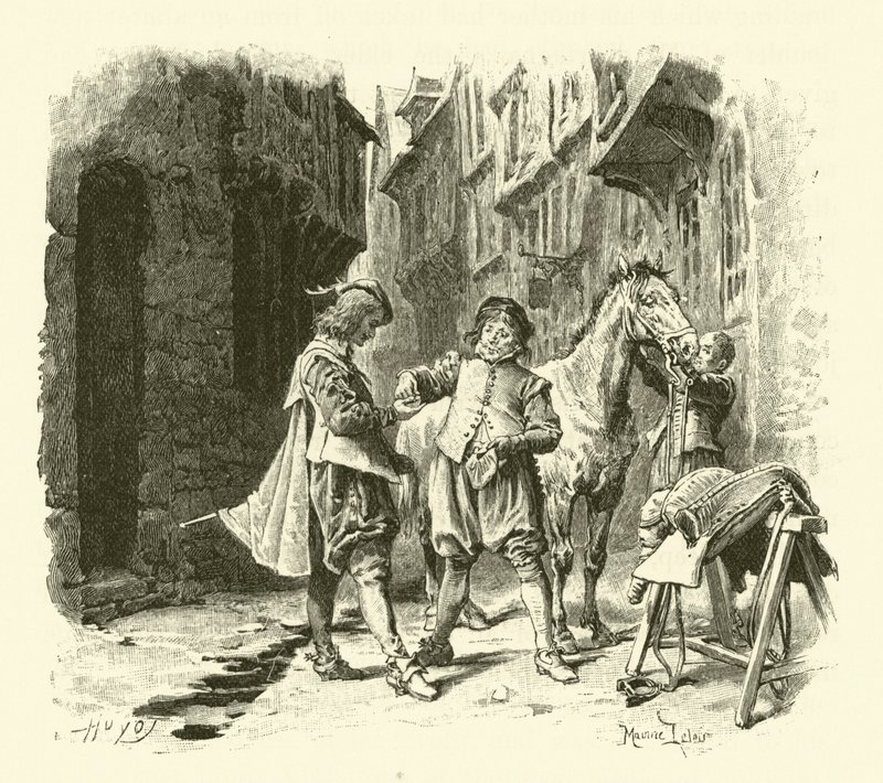 Illustration for The Three Musketeers by Maurice Leloir