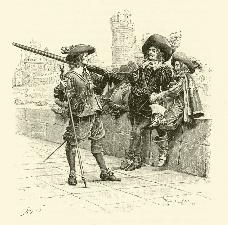 Illustration for The Three Musketeers by Maurice Leloir