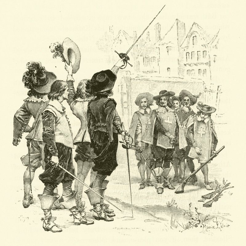 Illustration for The Three Musketeers by Maurice Leloir