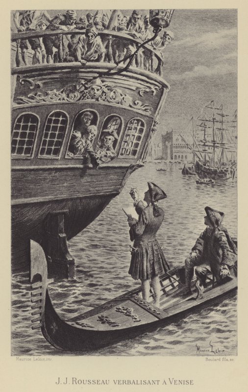 Jean-Jacques Rousseau in Venice by Maurice Leloir