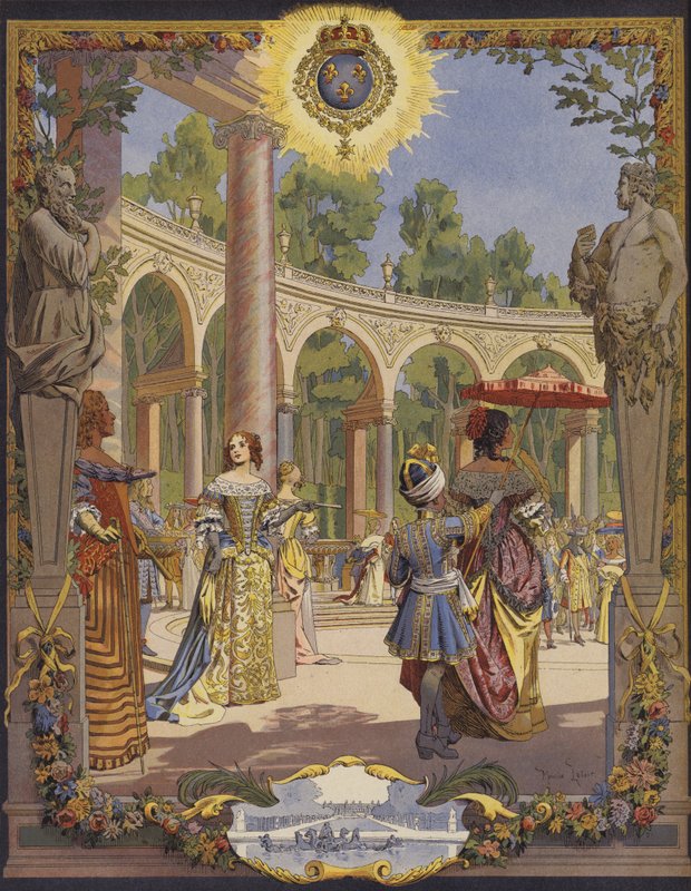 King Louis XIV Visiting the Works at Versailles, Le Bosquet De La Colonnade by Maurice Leloir