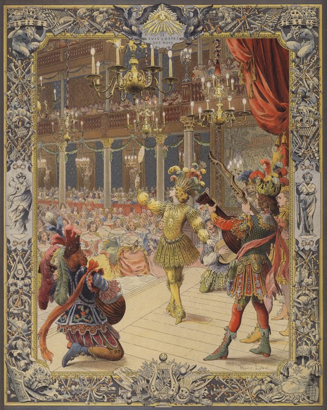 Louis XIV, Costumed as the Sun, Dancing at Le Ballet de la Nuit by Maurice Leloir