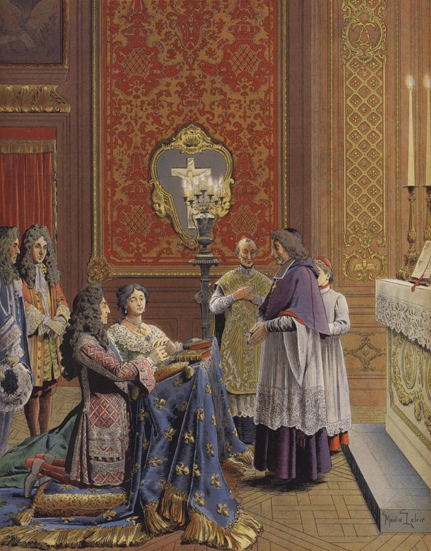 Marriage of King Louis XIV and Madame de Maintenon by Maurice Leloir