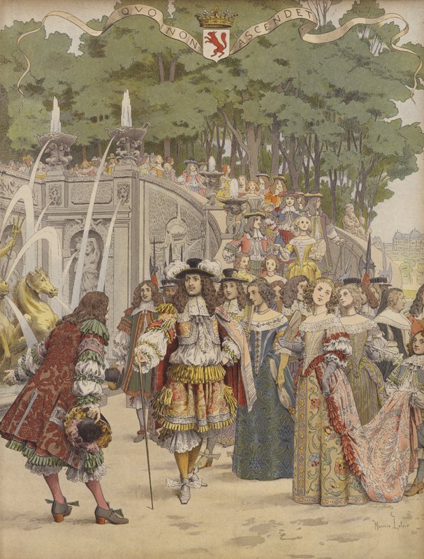 Nicolas Fouquet Receiving King Louis XIV at Vaux by Maurice Leloir