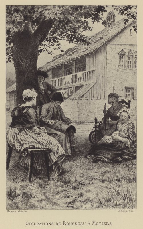 Occupations of Rousseau in Motiers by Maurice Leloir