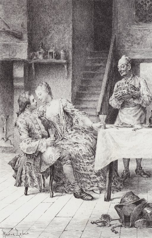 Scene from Manon Lescaut by Maurice Leloir
