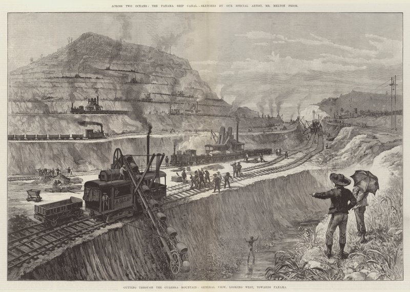 Across Two Oceans, the Panama Ship Canal by Melton Prior