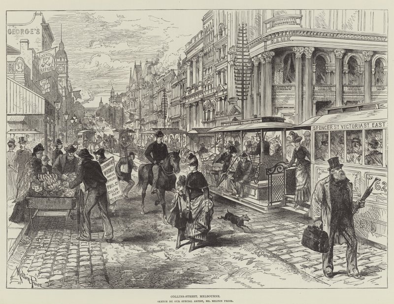 Collins-Street, Melbourne by Melton Prior