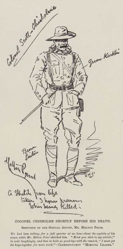 Colonel Chisholme shortly before his Death by Melton Prior