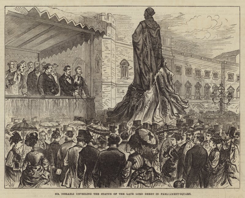 Mr Disraeli Unveiling the Statue of the Late Lord Derby in Parliament-Square by Melton Prior