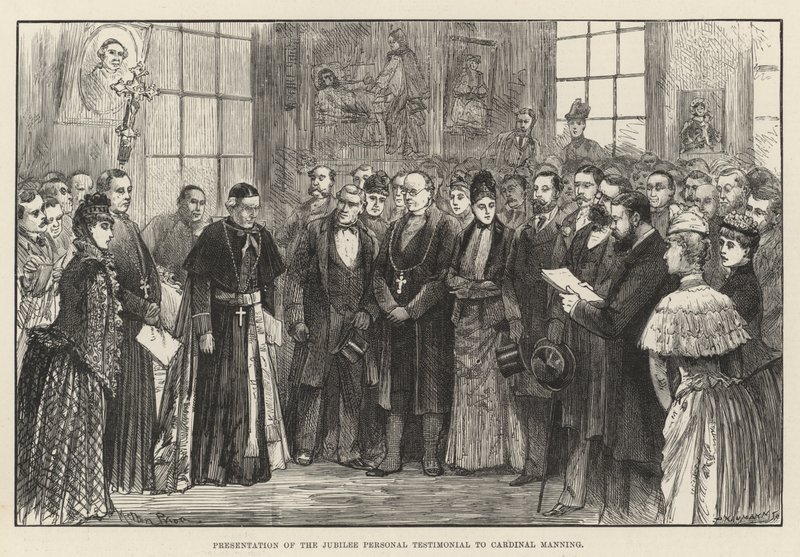 Presentation of the Jubilee Personal Testimonial to Cardinal Manning by Melton Prior