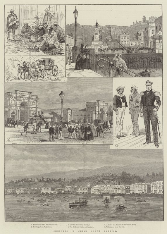 Sketches in Chile, South America by Melton Prior