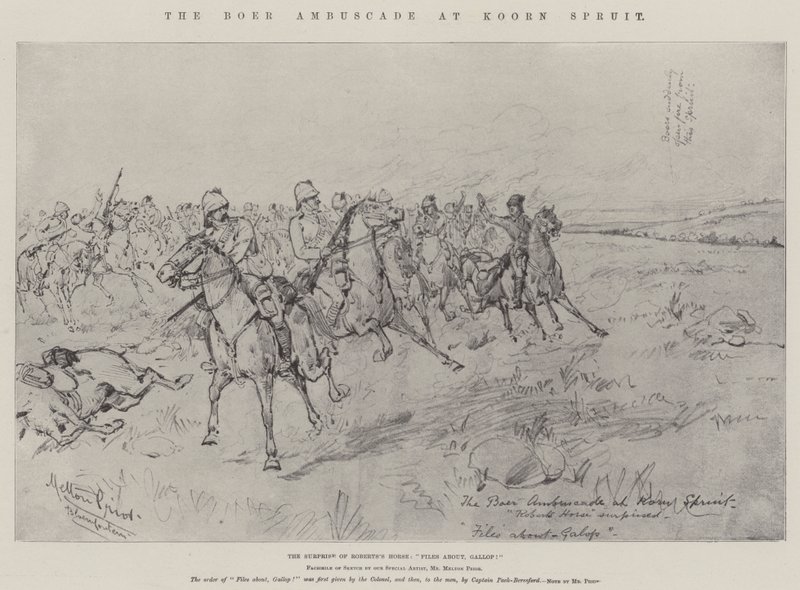 The Boer Ambuscade at Koorn Spruit by Melton Prior