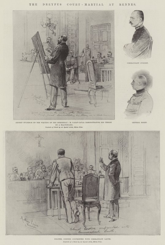 The Dreyfus Court-Martial at Rennes by Melton Prior