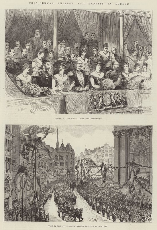 The German Emperor and Empress in London by Melton Prior