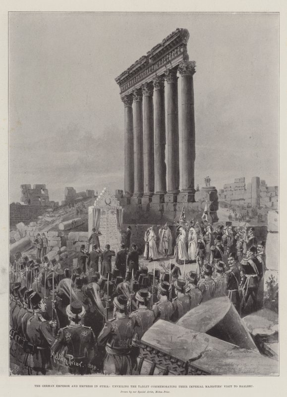 The German Emperor and Empress in Syria, unveiling the Tablet commemorating Their Imperial Majesties