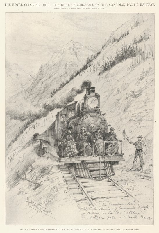 The Royal Colonial Tour, the Duke of Cornwall on the Canadian Pacific Railway by Melton Prior