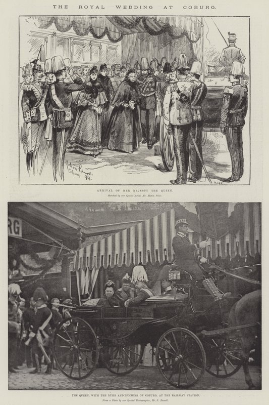 The Royal Wedding at Coburg by Melton Prior
