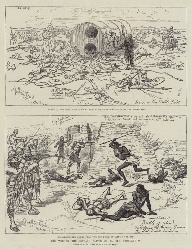 The War in the Sudan, Battle of El Teb, 29 February by Melton Prior