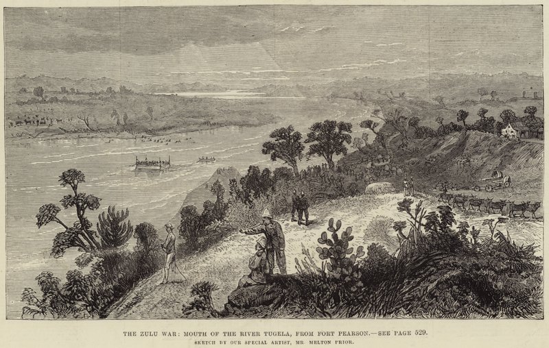 The Zulu War, Mouth of the River Tugela, from Fort Pearson by Melton Prior