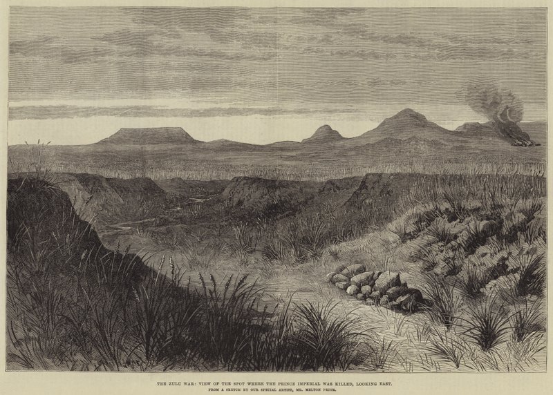 The Zulu War, View of the Spot where the Prince Imperial was killed, looking East by Melton Prior