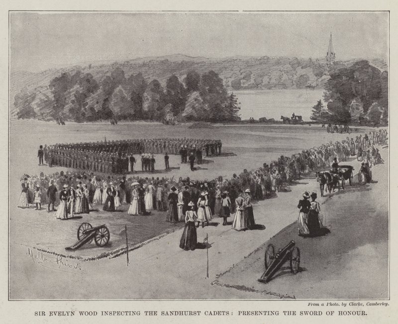 Sir Evelyn Wood Inspecting the Sandhurst Cadets, Presenting the Sword of Honour by Melton Prior