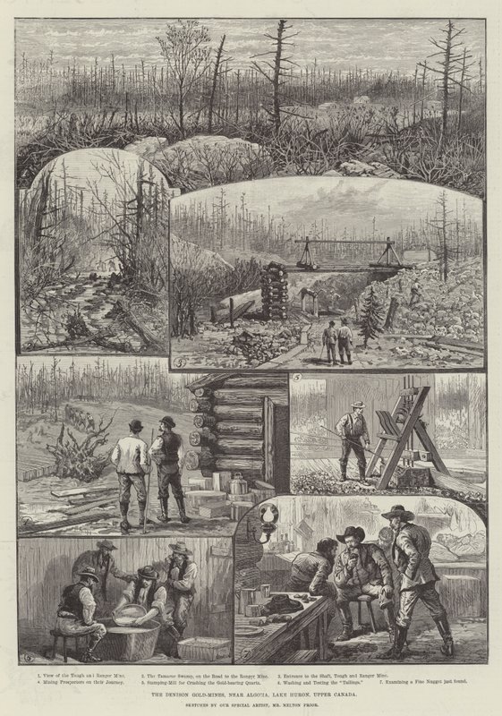 The Denison Gold-Mines, near Algoma, Lake Huron, Upper Canada by Melton Prior