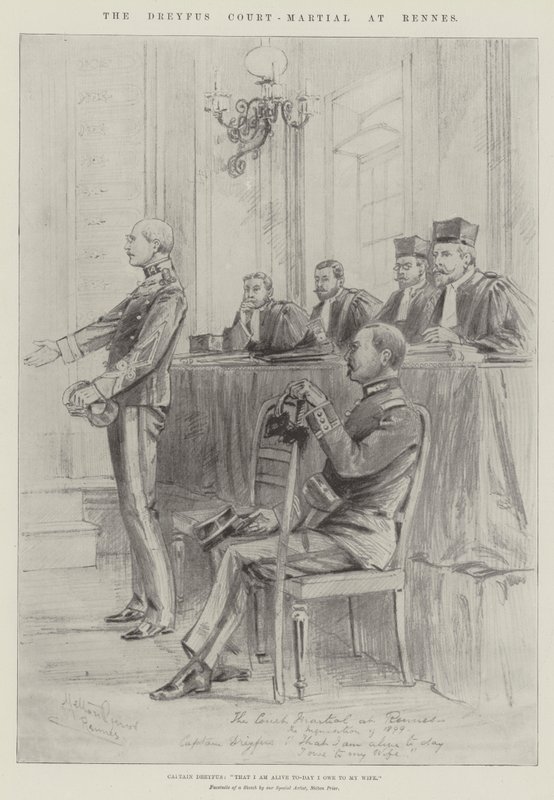 The Dreyfus Court-Martial at Rennes by Melton Prior