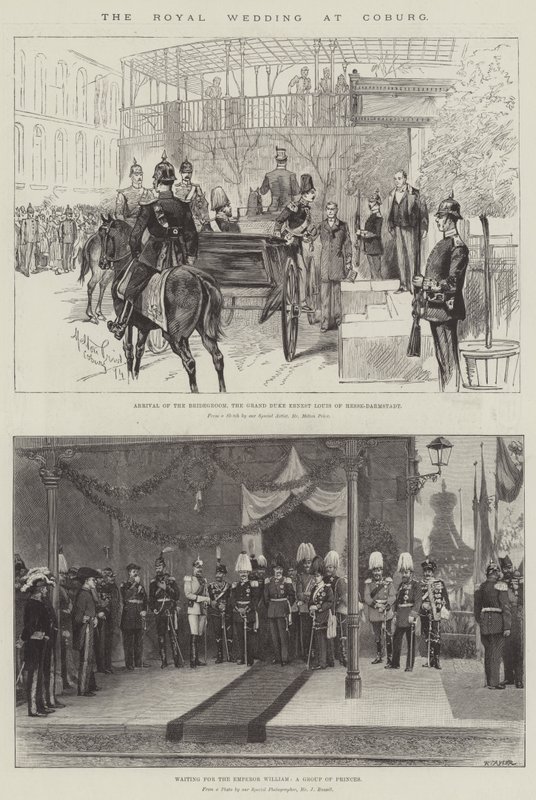 The Royal Wedding at Coburg by Melton Prior